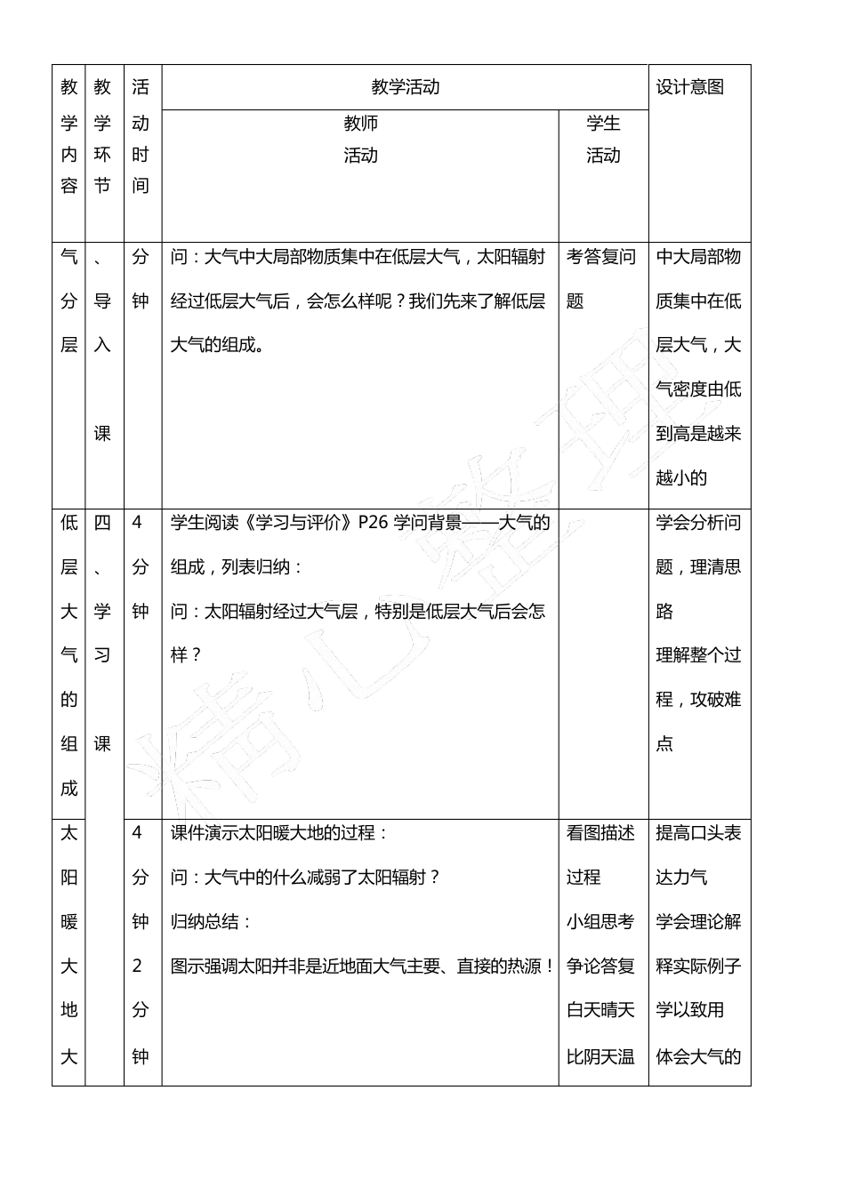 《大气的受热过程》教案_第3页