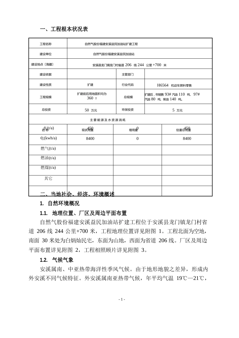 安溪加油站环境影响评价报告_第1页