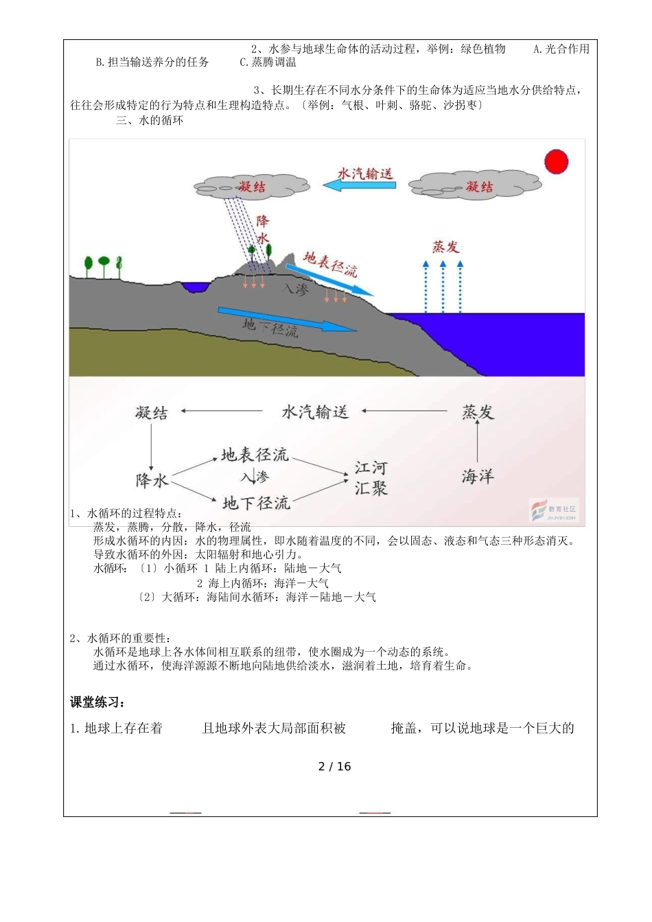 上生活中的水水的分布与组成密度学生版_第2页