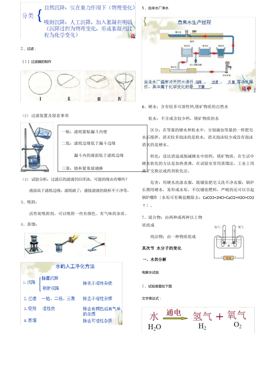 鲁教版初中化学第二单元探秘水世界知识点梳理_第2页