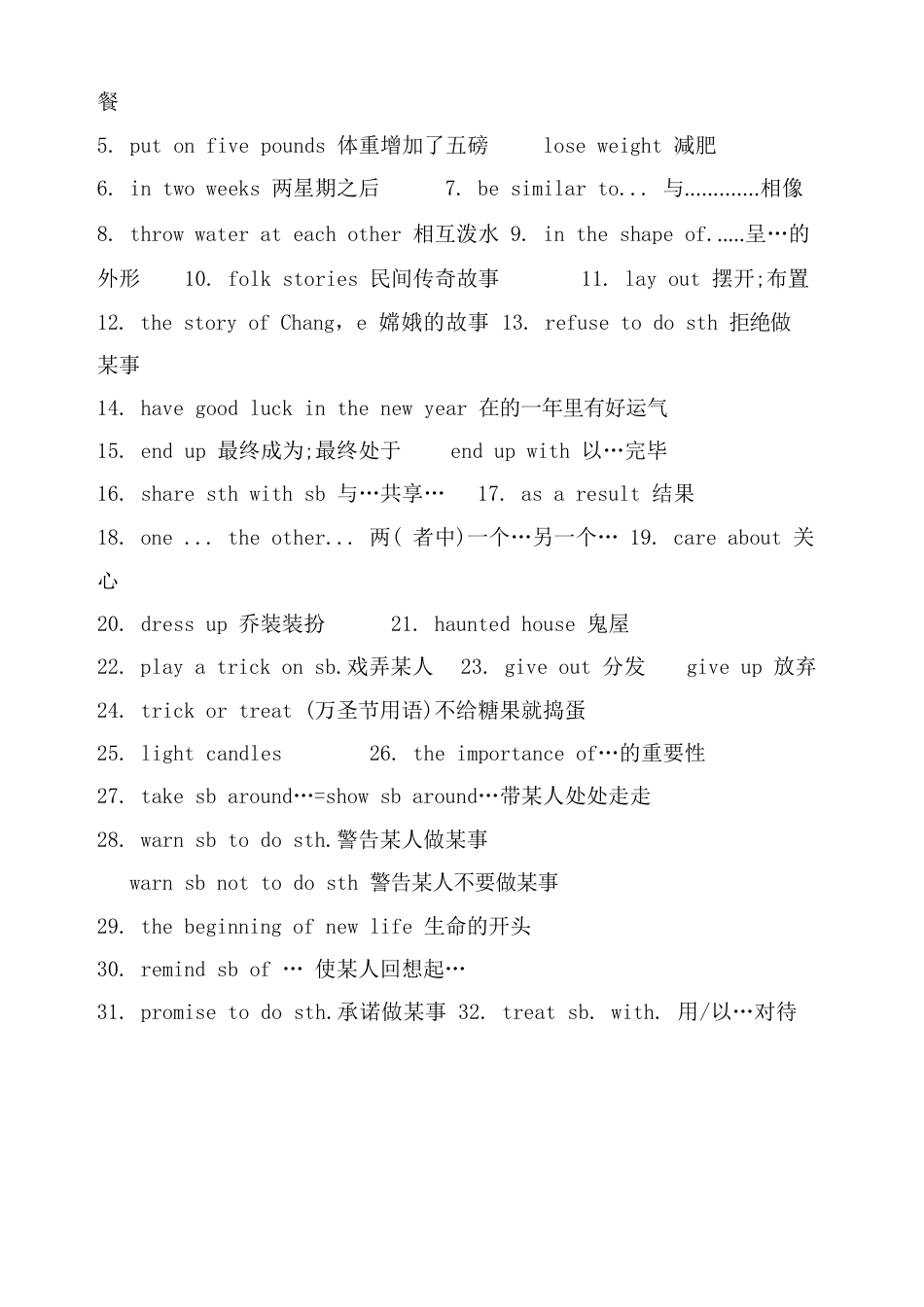 九年级新人教版英语各单元知识点归纳_第3页