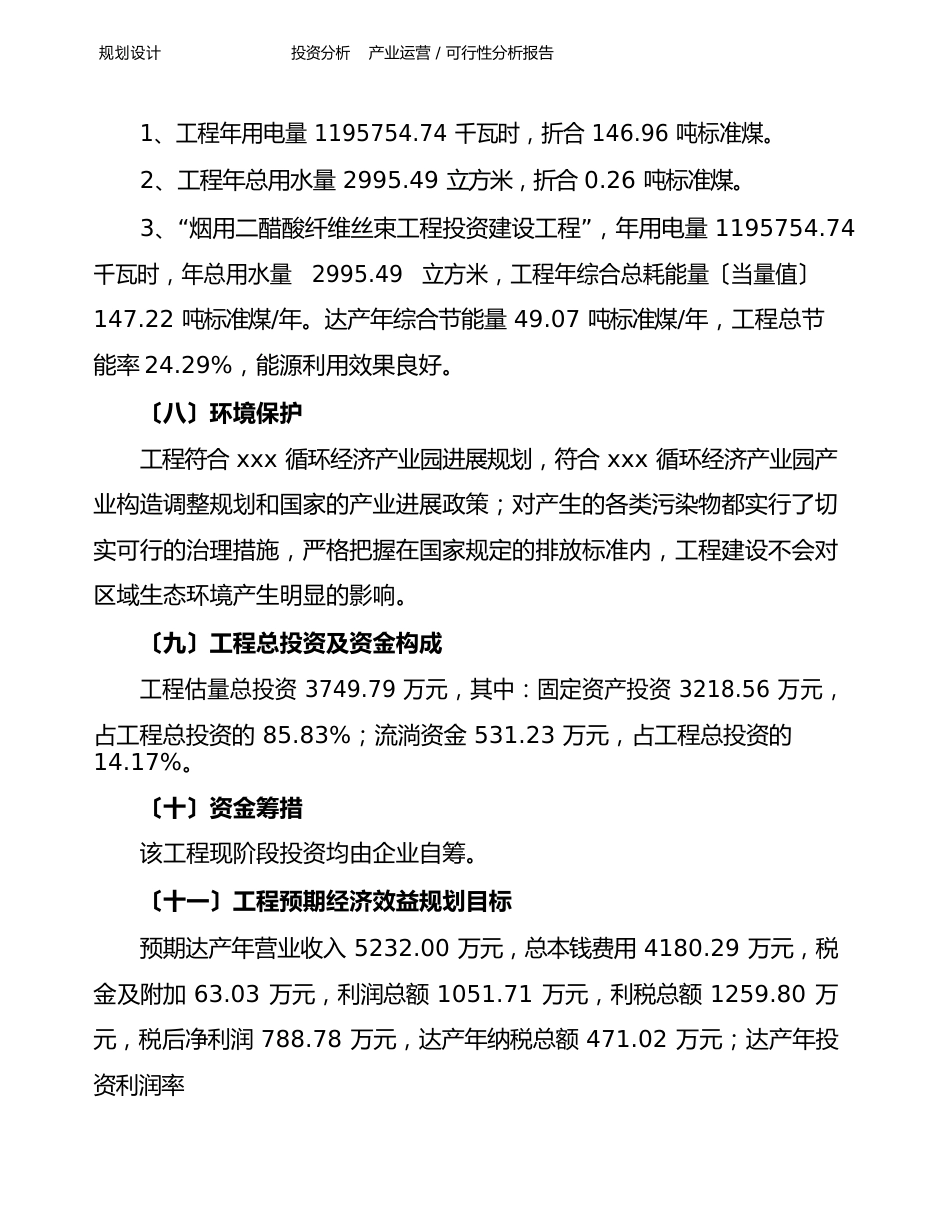 烟用二醋酸纤维丝束项目可行性分析报告_第2页