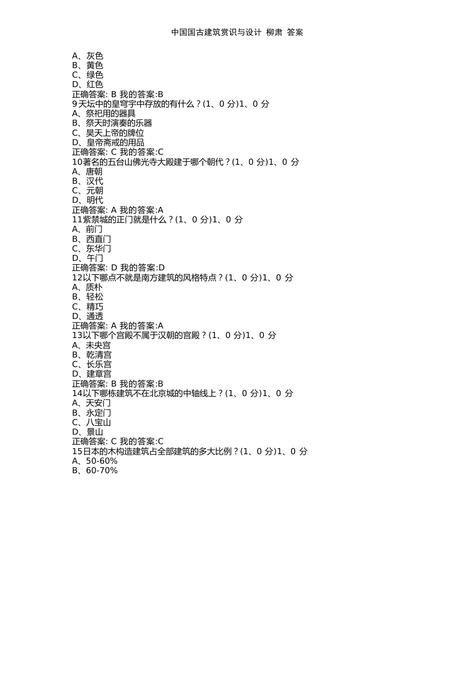 中国国古建筑欣赏与设计柳肃答案_第2页