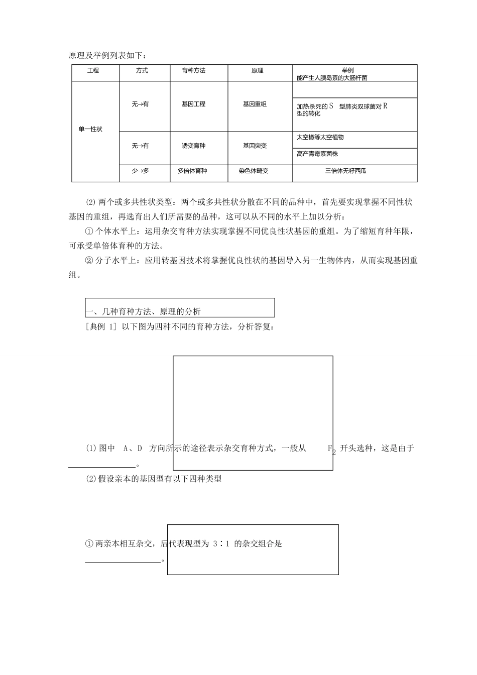 浙江专版高中生物生物的变异小专题大智慧生物育种方法的比较和选择学案浙科版_第3页