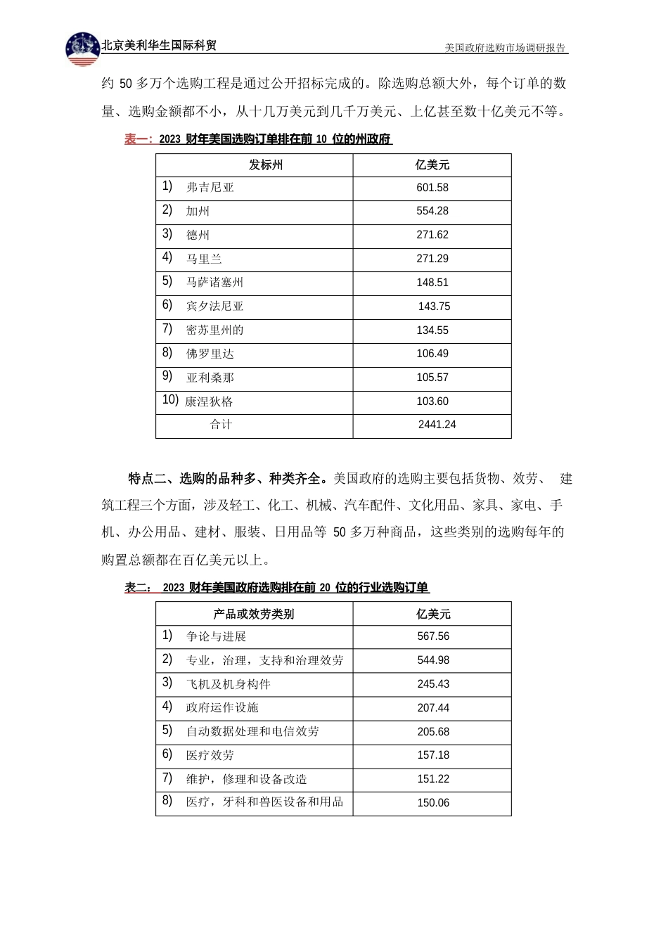 美国政府采购市场调研分析报告_第3页