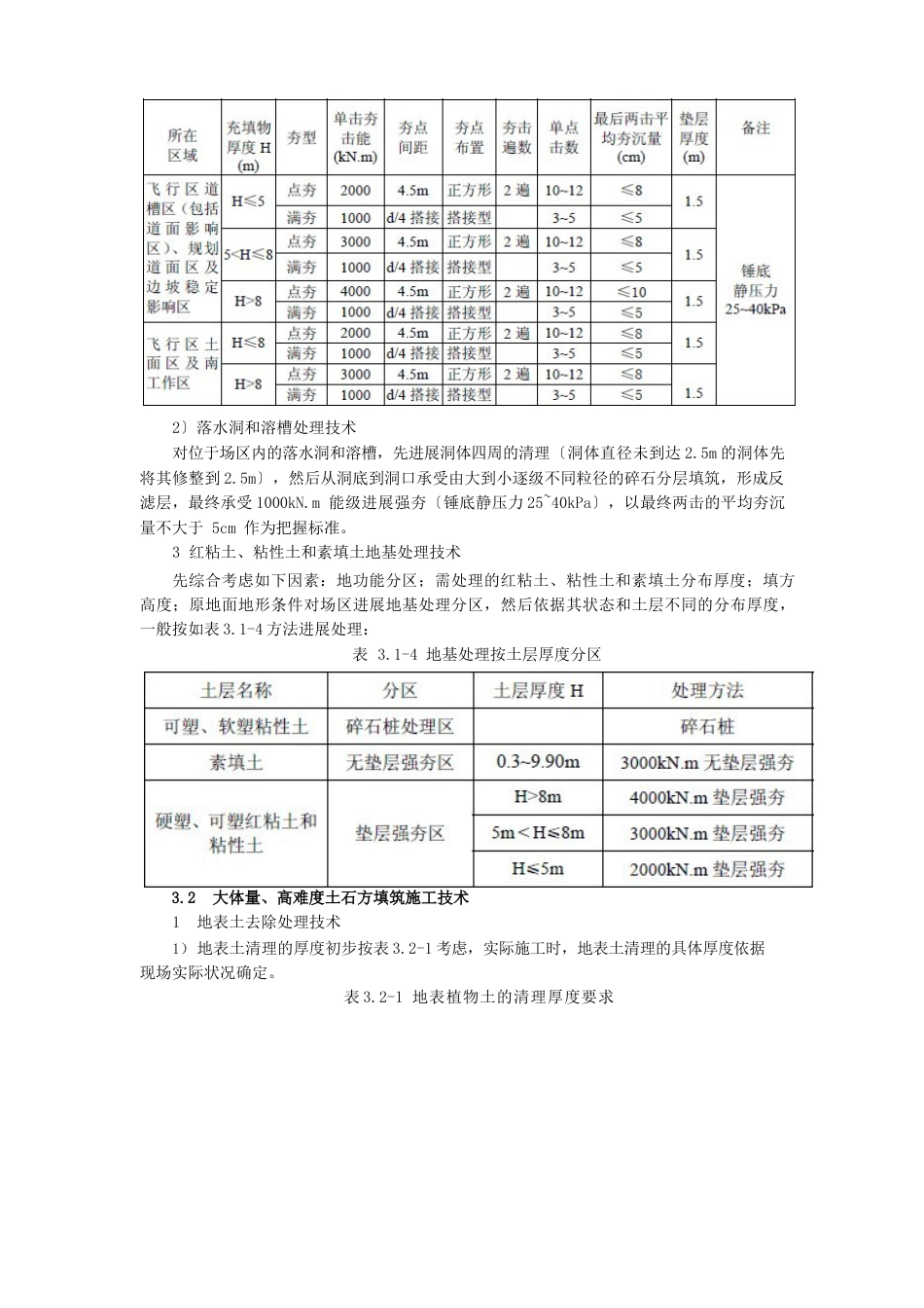 昆明新机场地基处理及土石方工程施工技术_第3页