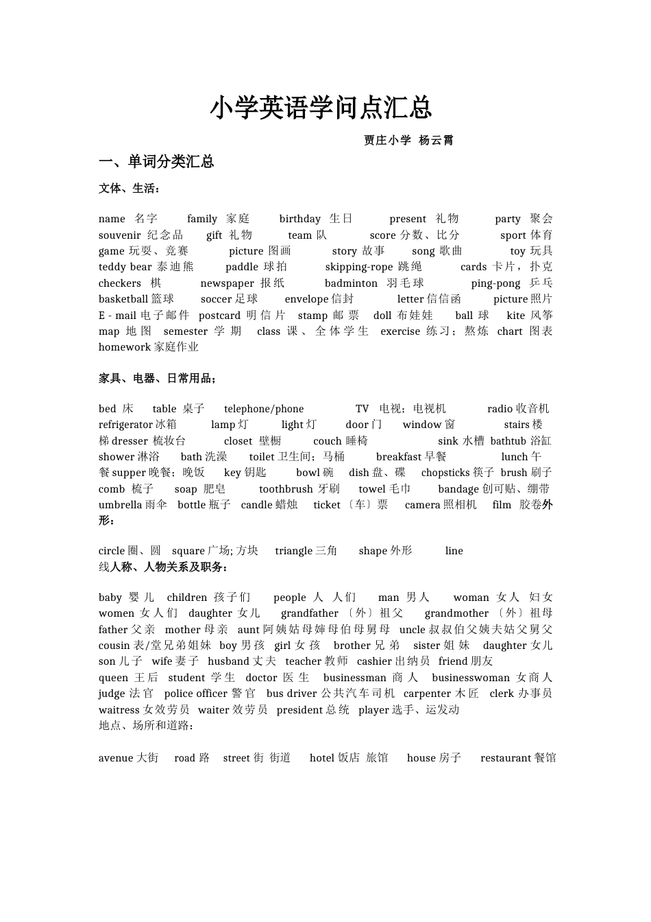 小学英语知识点汇总_第1页