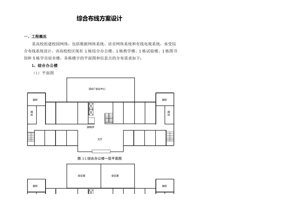 综合布线方案设计_第1页