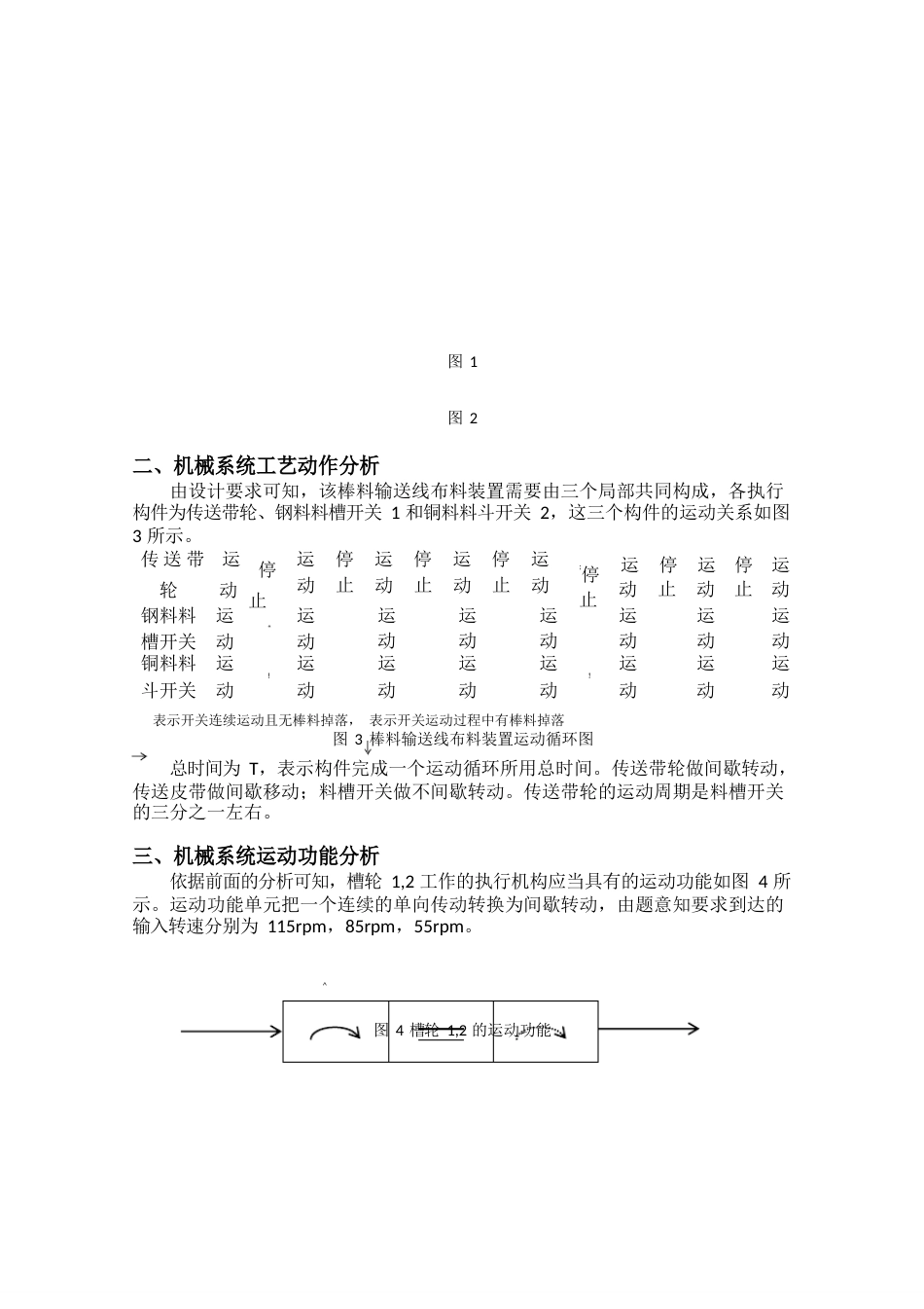 哈工大机械原理课程设计棒料输送线布料装置方案_第3页