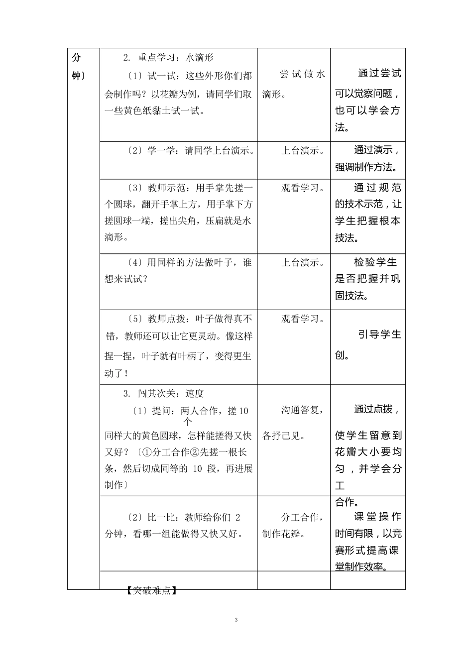 小学劳动与技术三年级下册教学设计 08 纸黏土浮雕_第3页