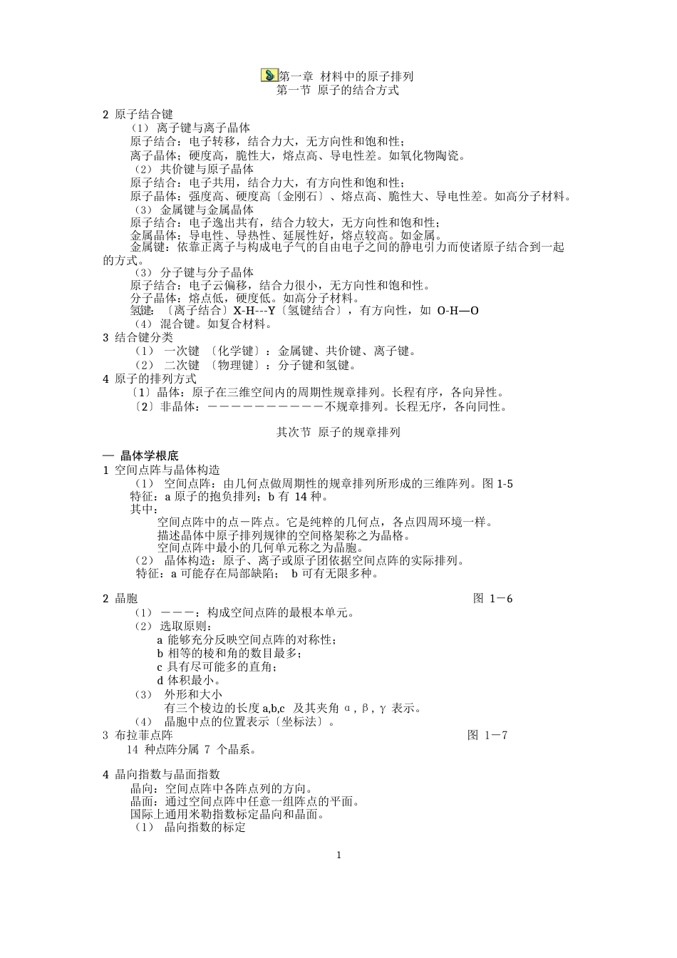 材料科学基础基础知识点总结_第1页