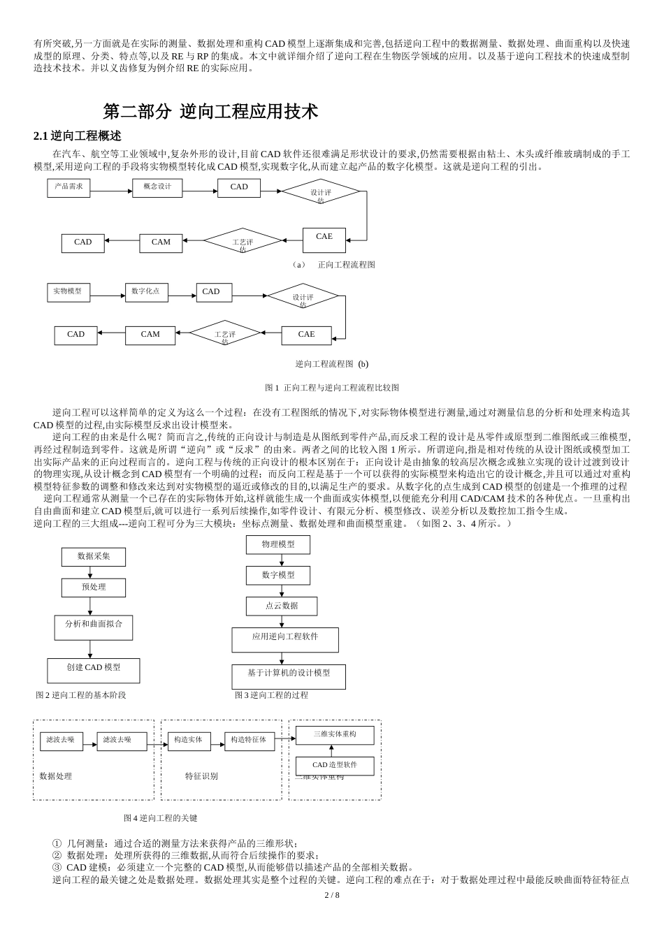 逆向工程在生物医学工程的应用研究毕业论文_第2页