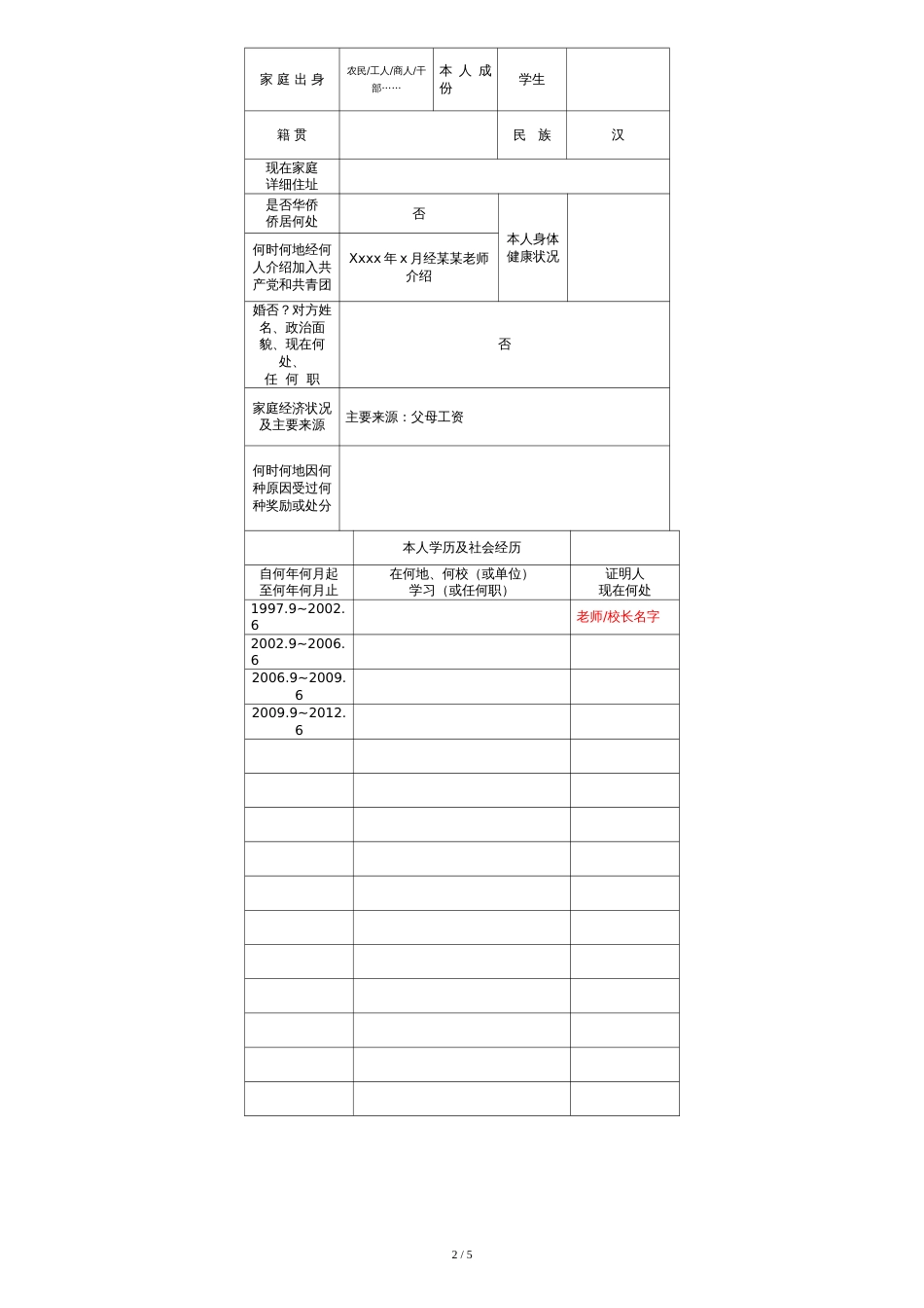 高等学校毕业生登记表电子版[共6页]_第2页