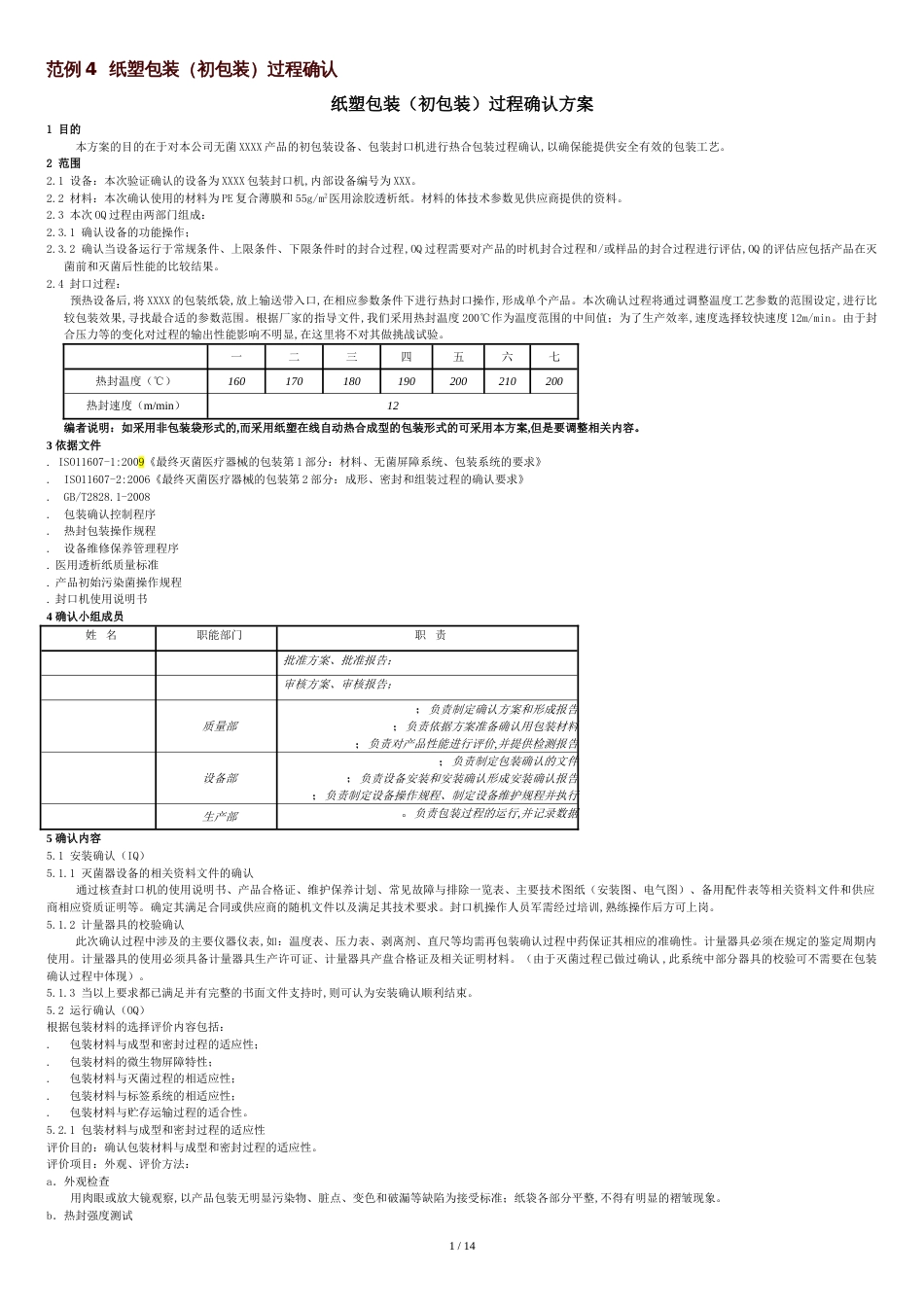 范例4：纸塑包装(初包装)过程确认[共16页]_第1页