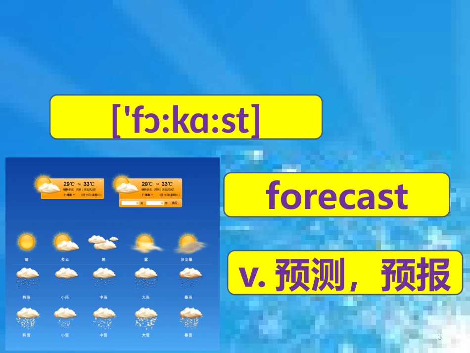 青少版新概念2BUnit21-The-weather-forecast[共54页]_第3页