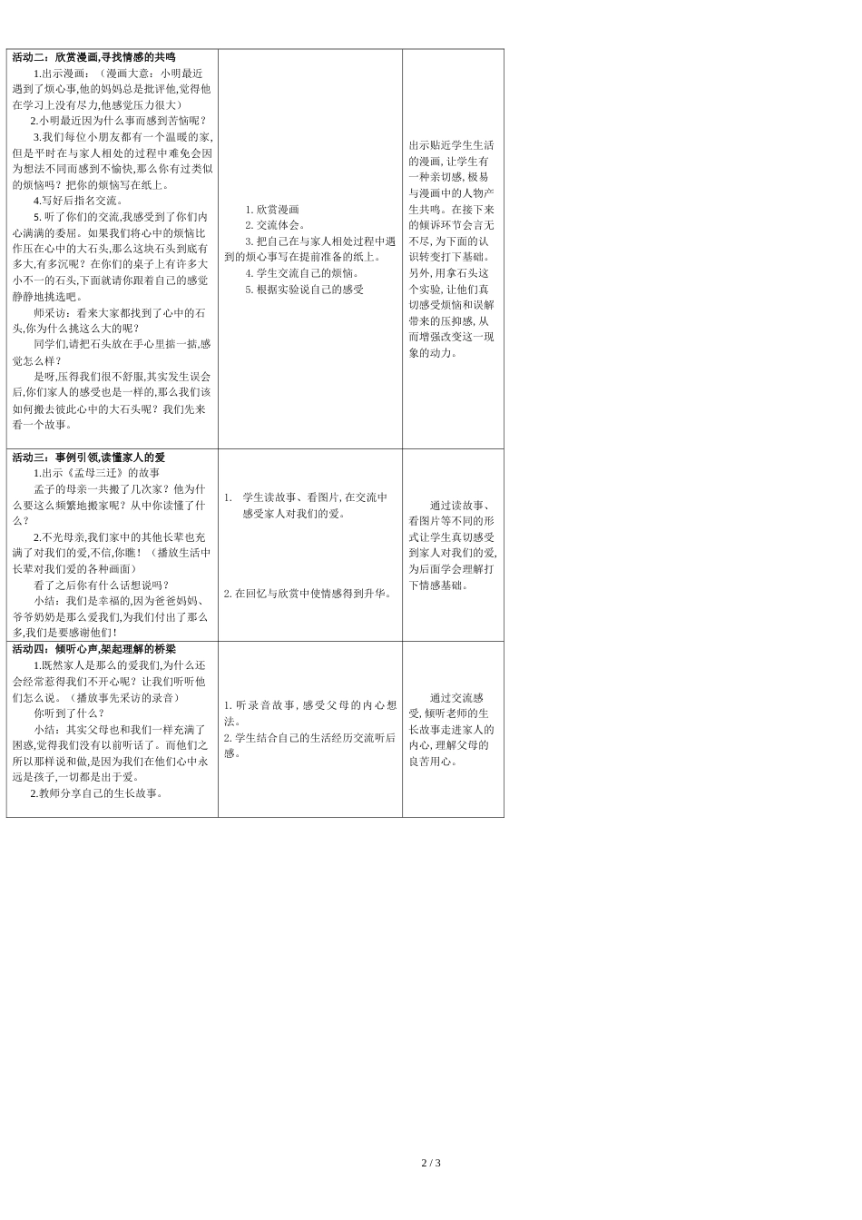 部编版小学道德与法治读懂彼此的心第一课时_第2页