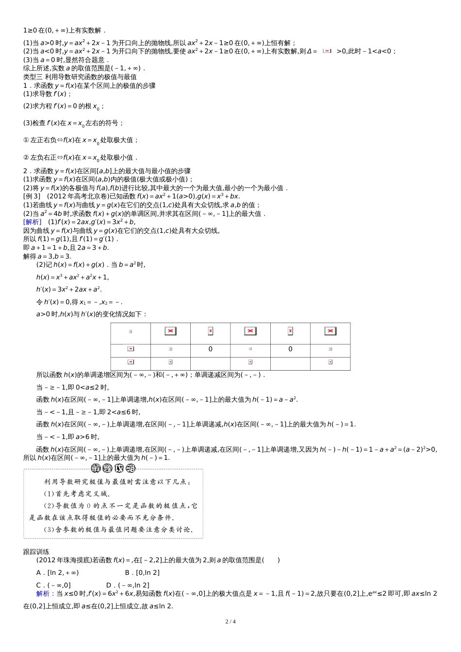 高考导数题型大全及答案[共6页]_第2页