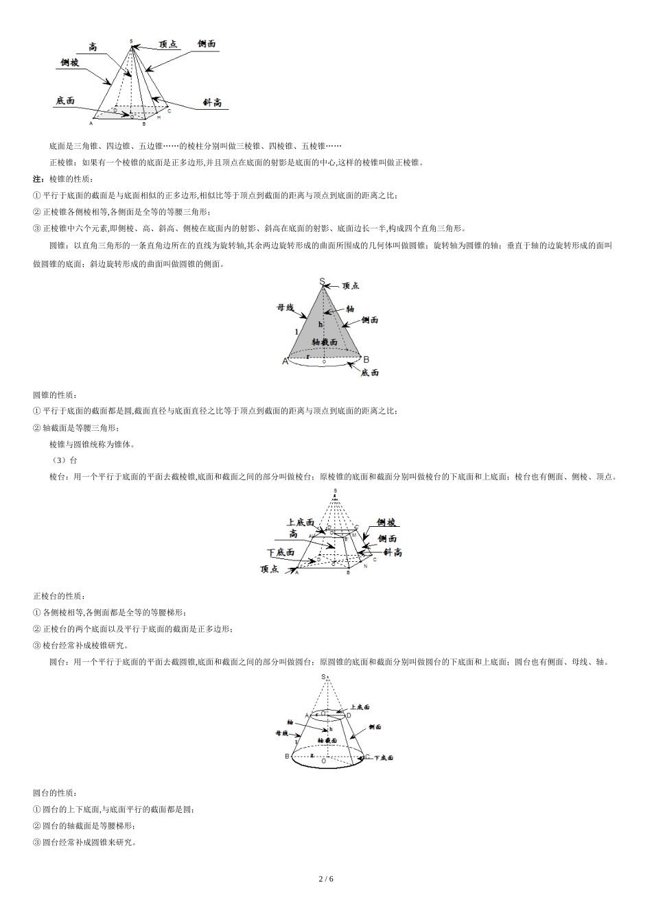 高中数学空间几何体知识点总结[共6页]_第2页