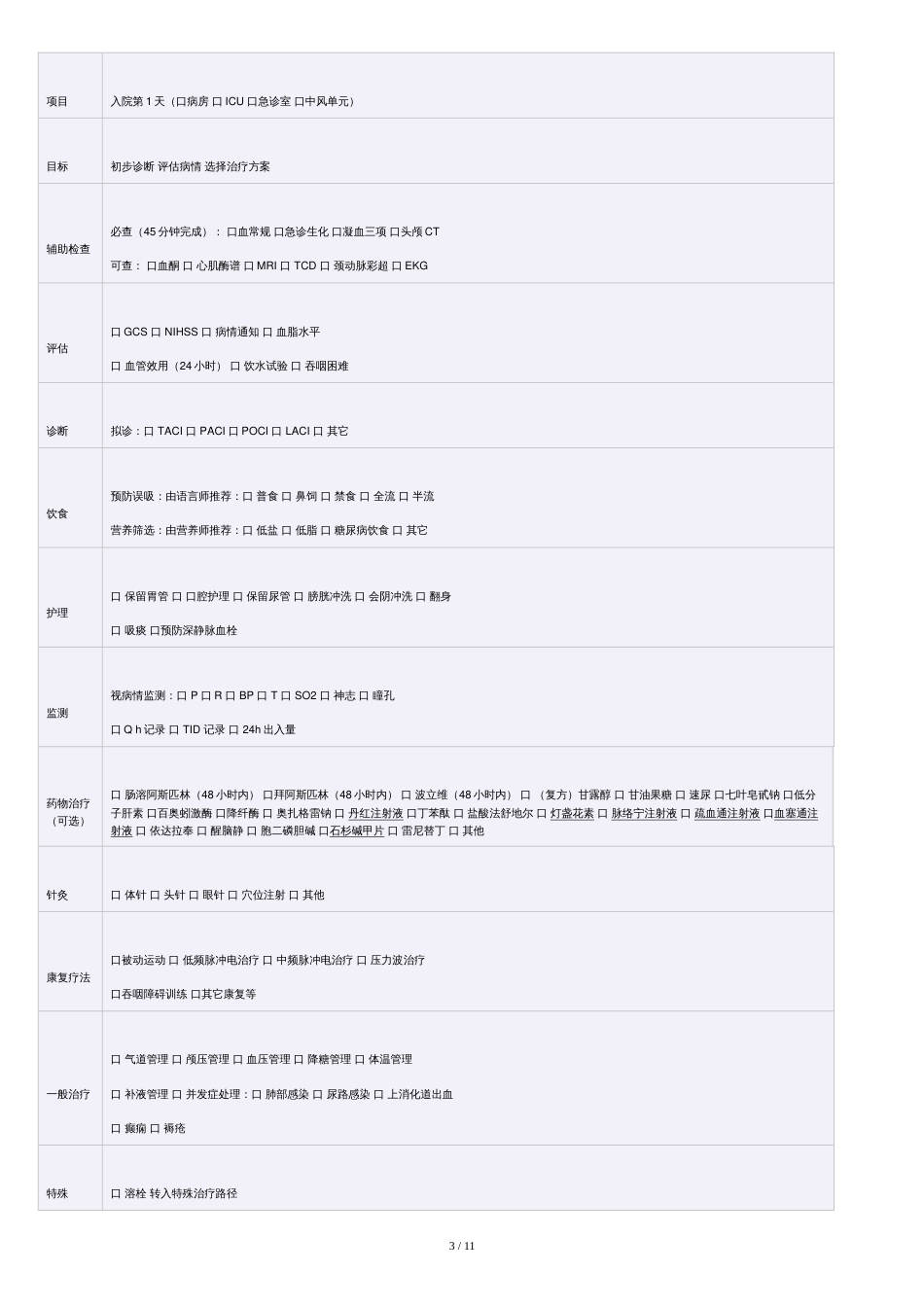 脑梗死规范化临床路径[共12页]_第3页