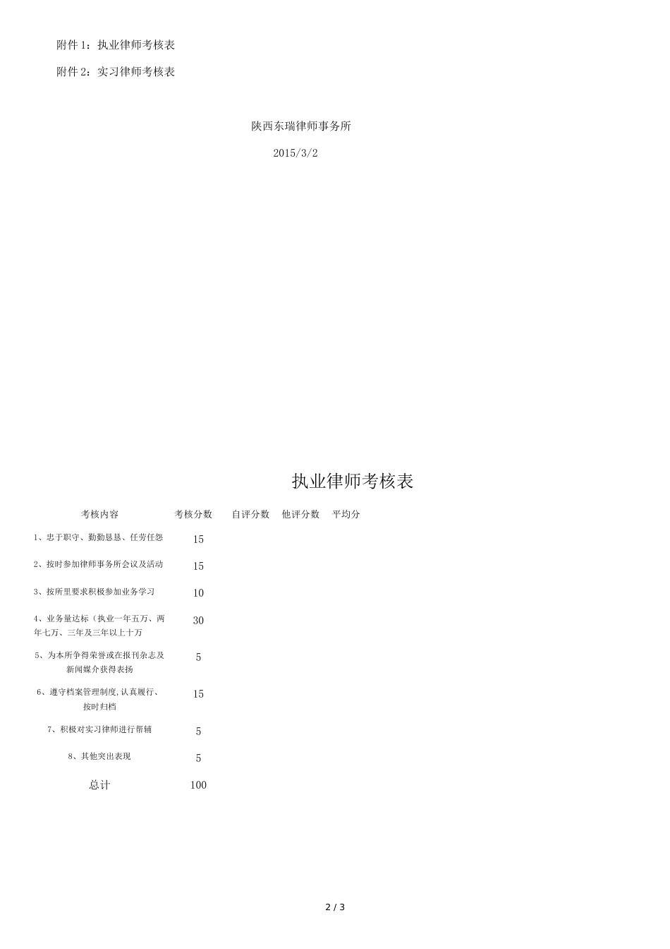 律师考核制度(试行版)[共3页]_第2页