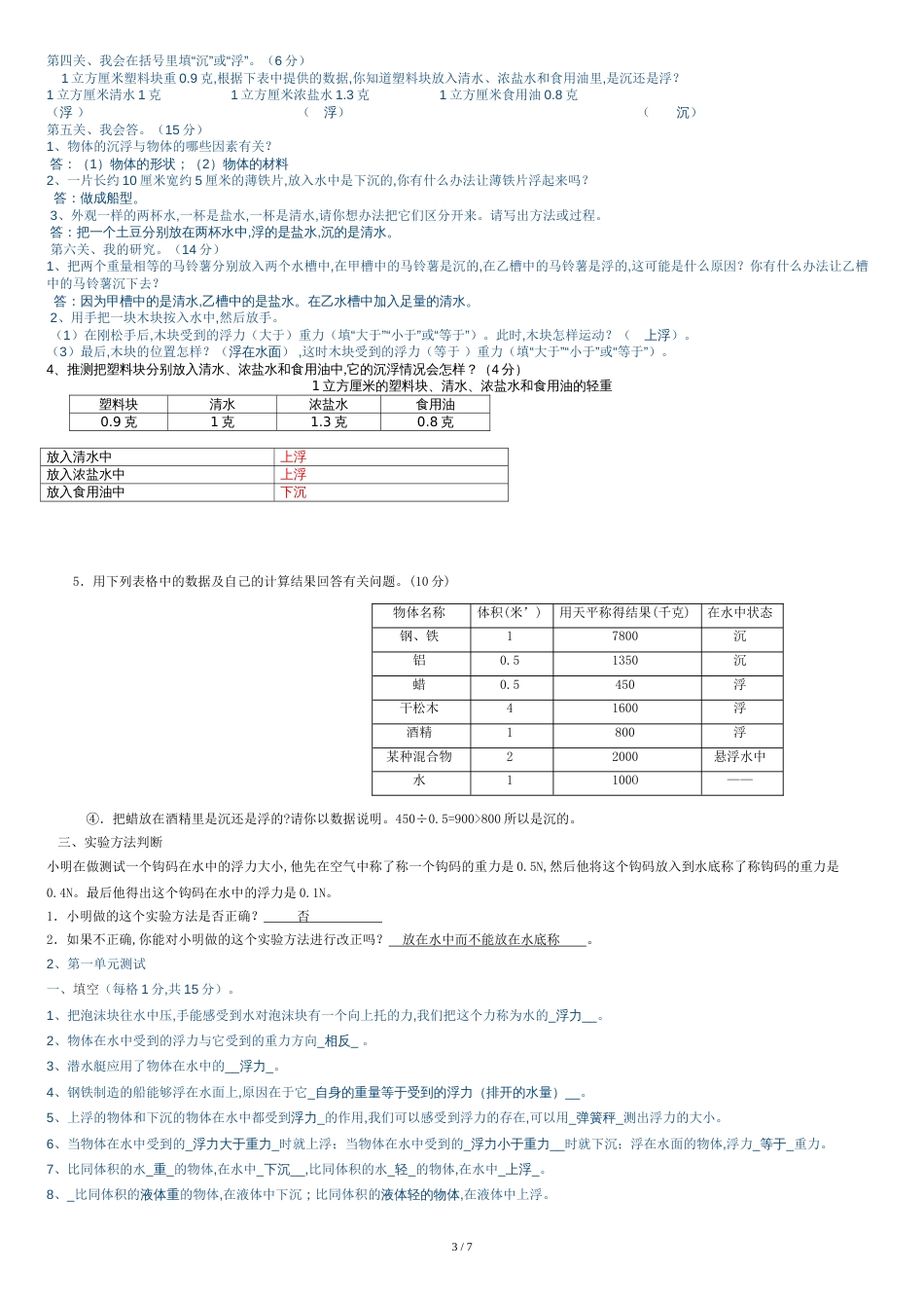 教科版五年级科学下册期中复习用题[共9页]_第3页