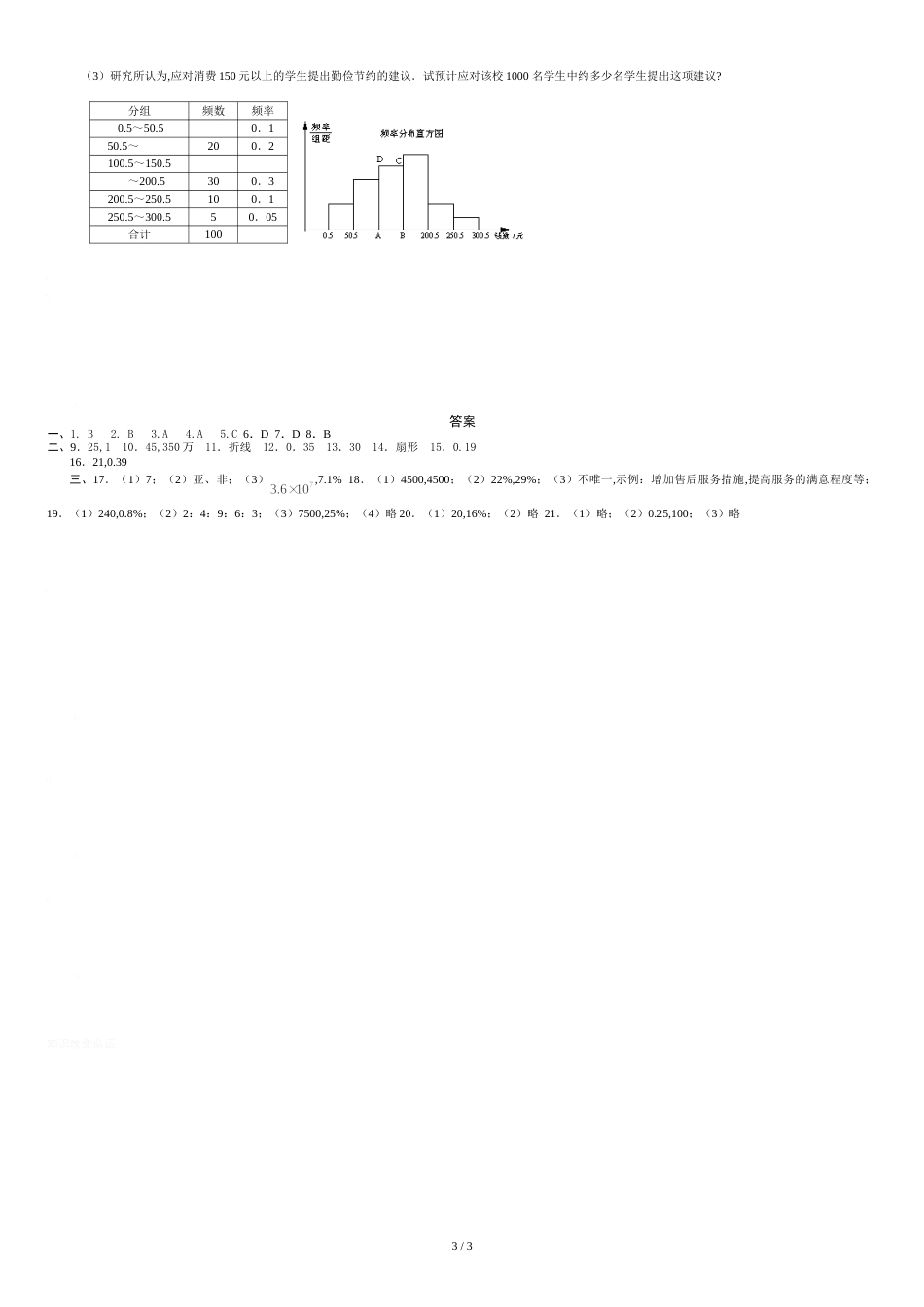 第十章数据的收集、整理与描述单元测试题[共4页]_第3页