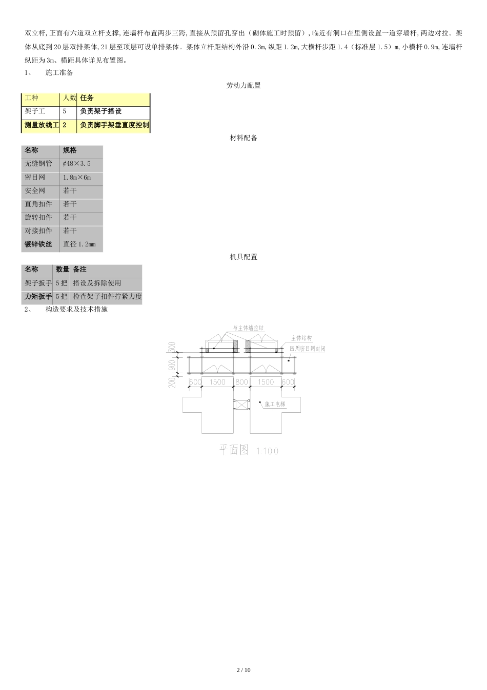 施工电梯防护架施工方案[共11页]_第2页