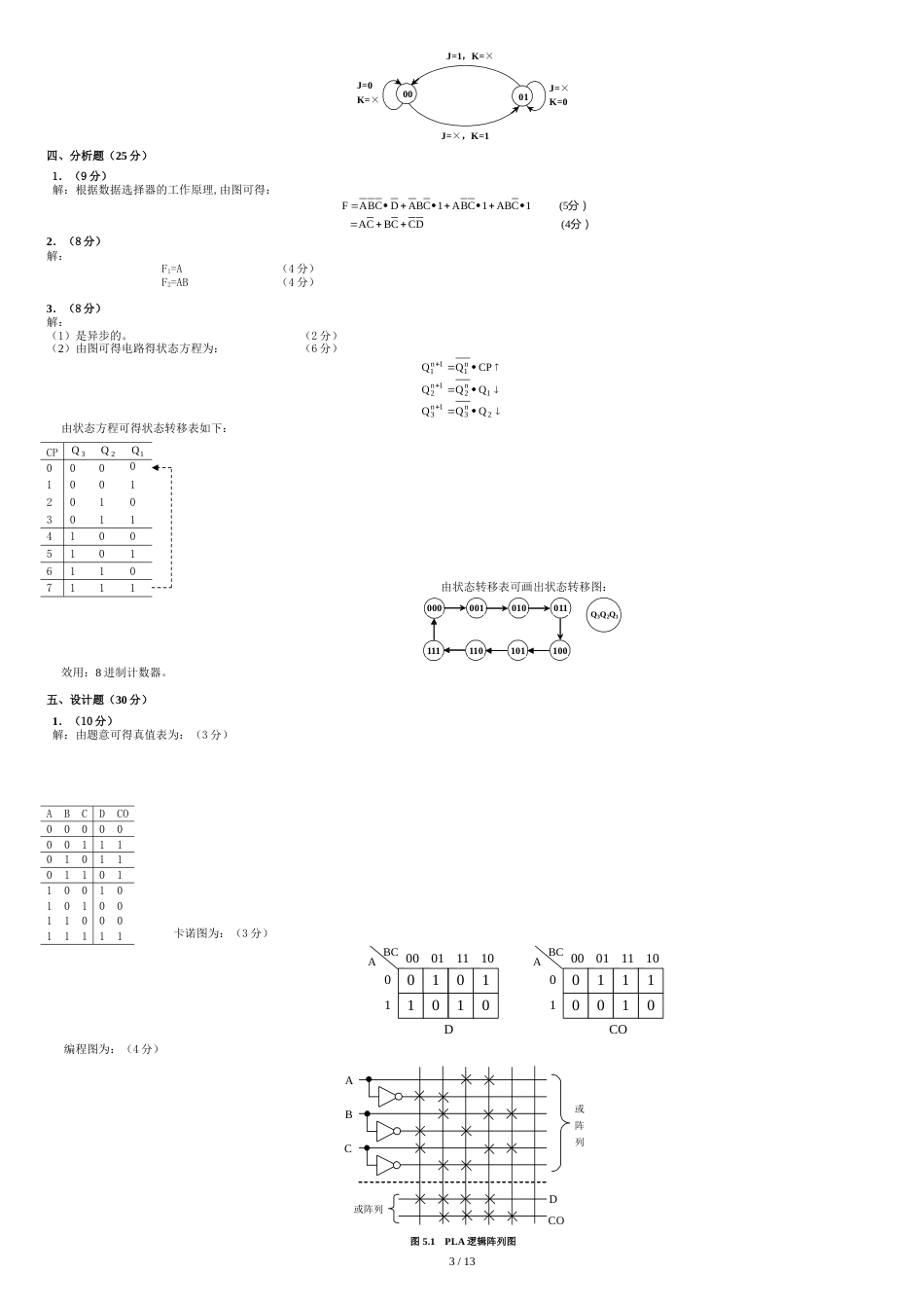 山东大学数字电子技术期末试卷及答案[共13页]_第3页