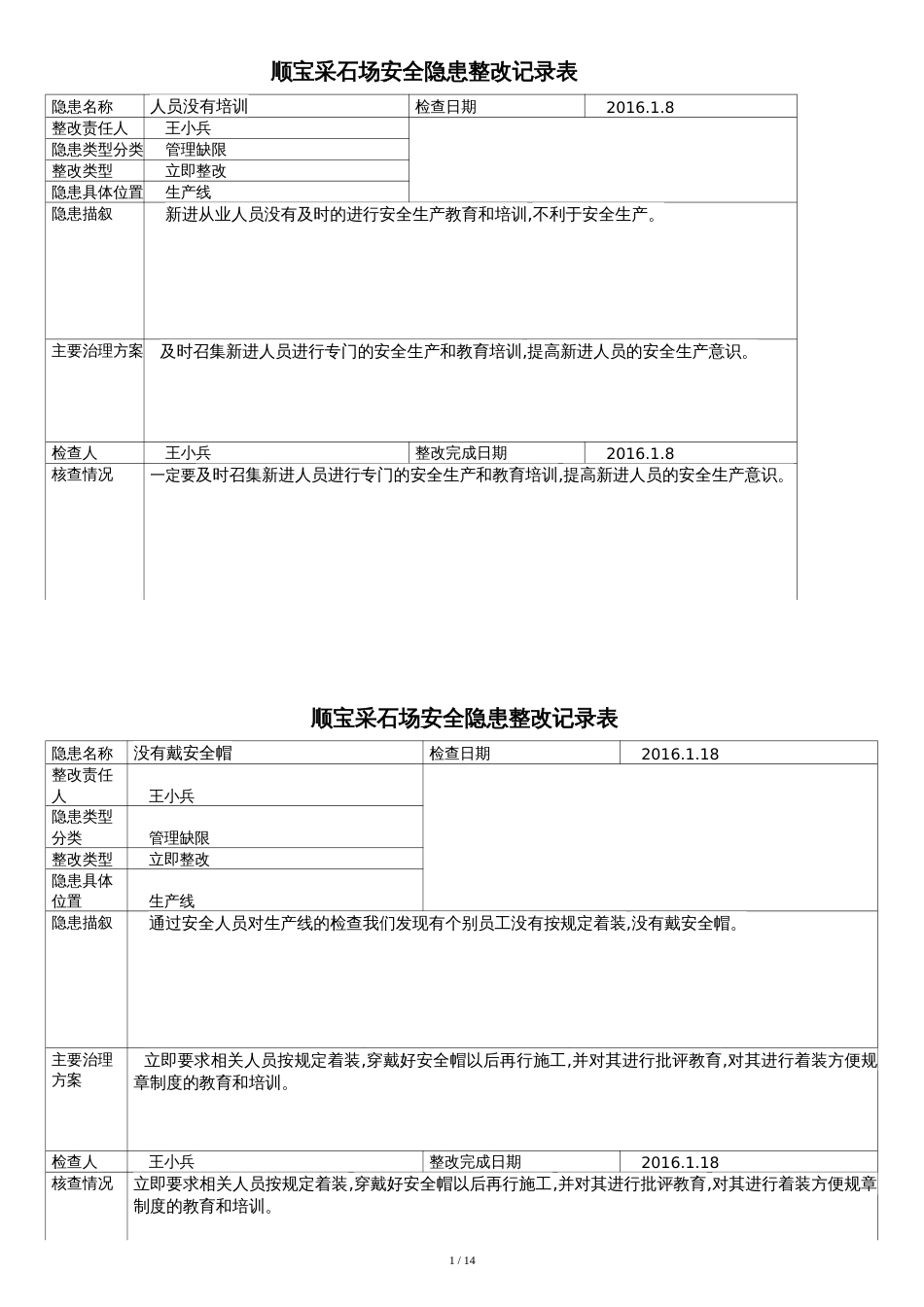 安全隐患整改记录(doc-36页)_第1页