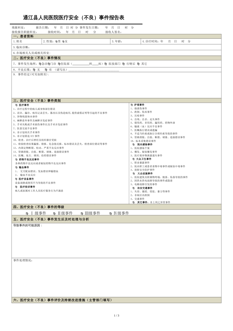 不良事件报告表(模板)[共3页]_第1页