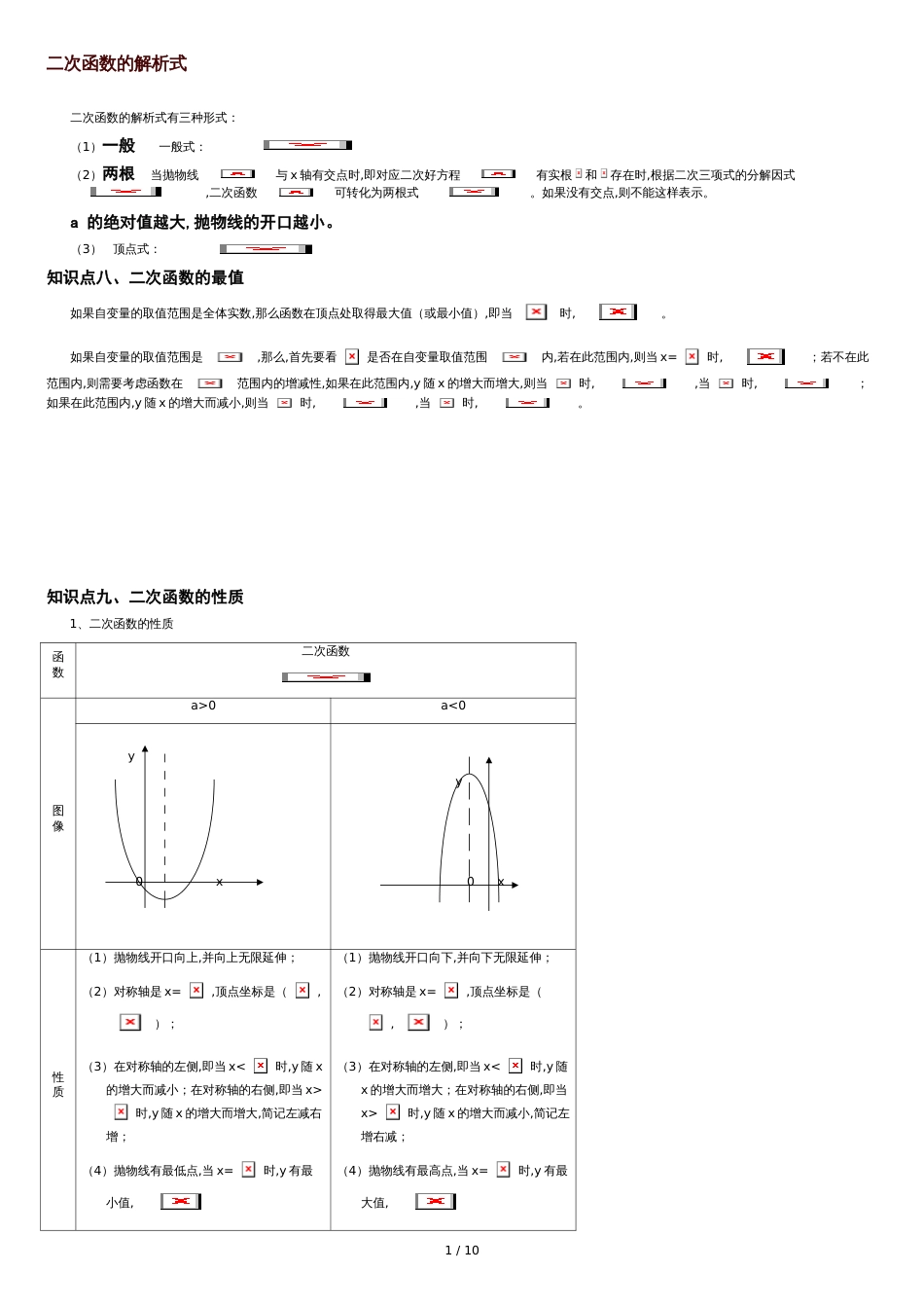 初中二次函数知识点及经典题型[共13页]_第1页