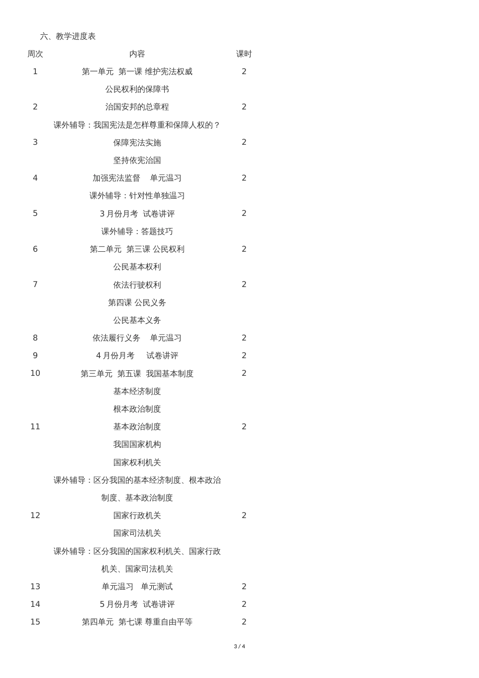 人教版八年级道德与法治下册教学计划[共3页]_第3页