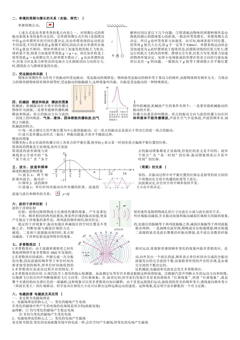 人教版-高中物理选修3-3、3-4、3-5知识点整理_第3页