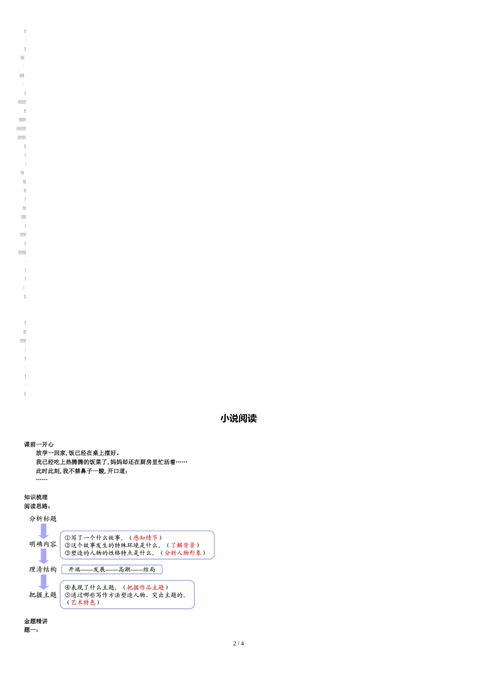 人教版八年级语文下册：小说阅读综合训练辅导讲义[共4页]_第2页