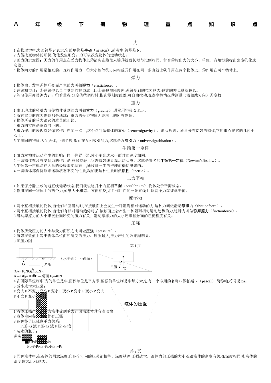 八年级下册物理重点知识点[共3页]_第1页