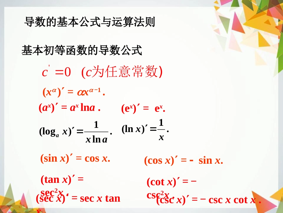 名师推荐导数公式大全_第1页