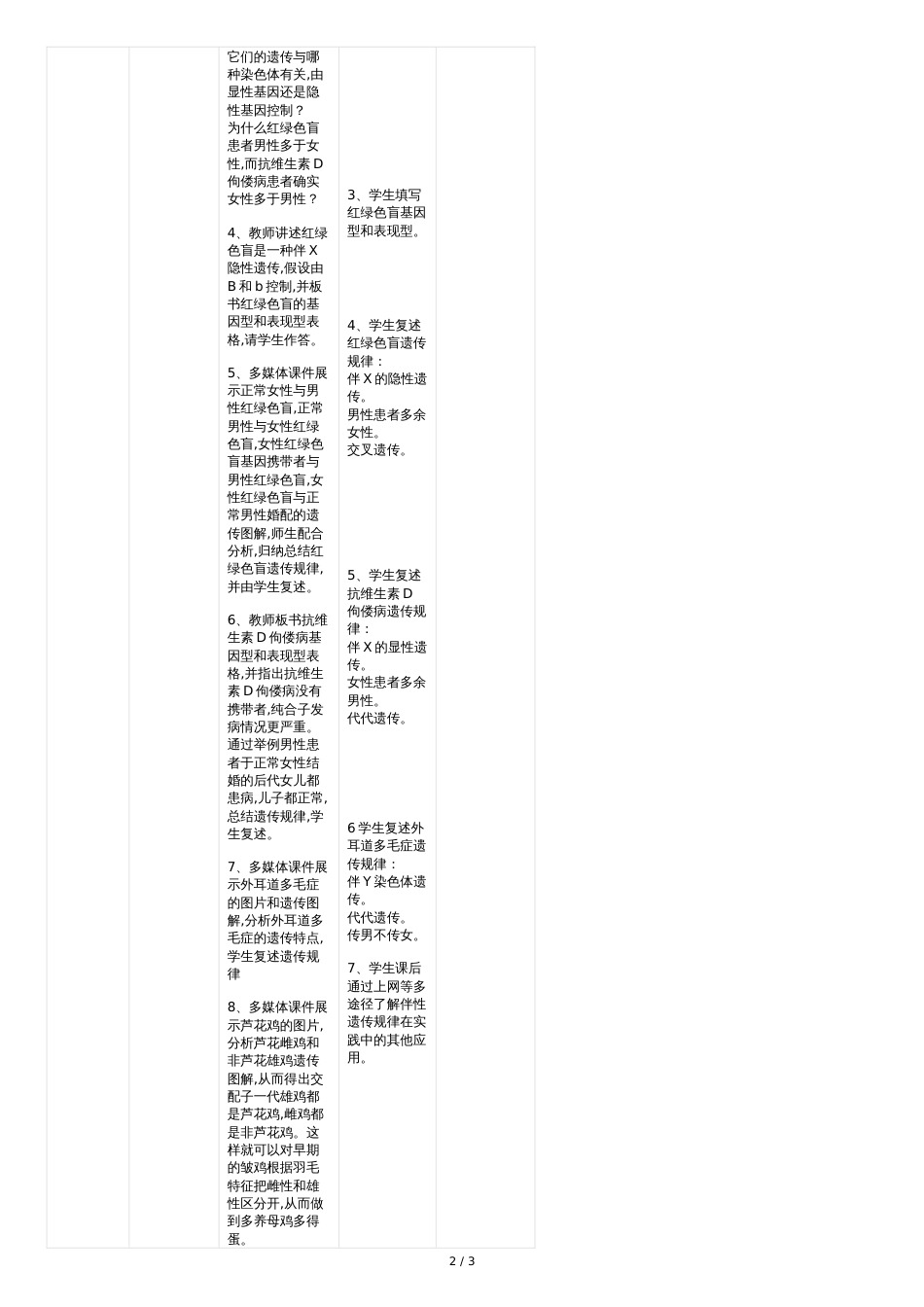 伴性遗传教学设计[共3页]_第2页