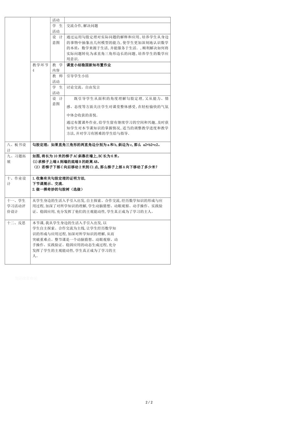 初中数学教学设计模板[共2页]_第2页