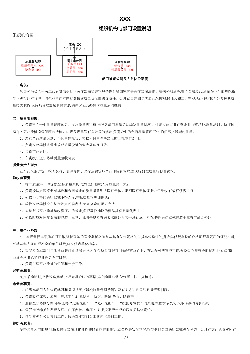 03-第二类医疗器械组织机构与部门设置说明[共2页]_第1页