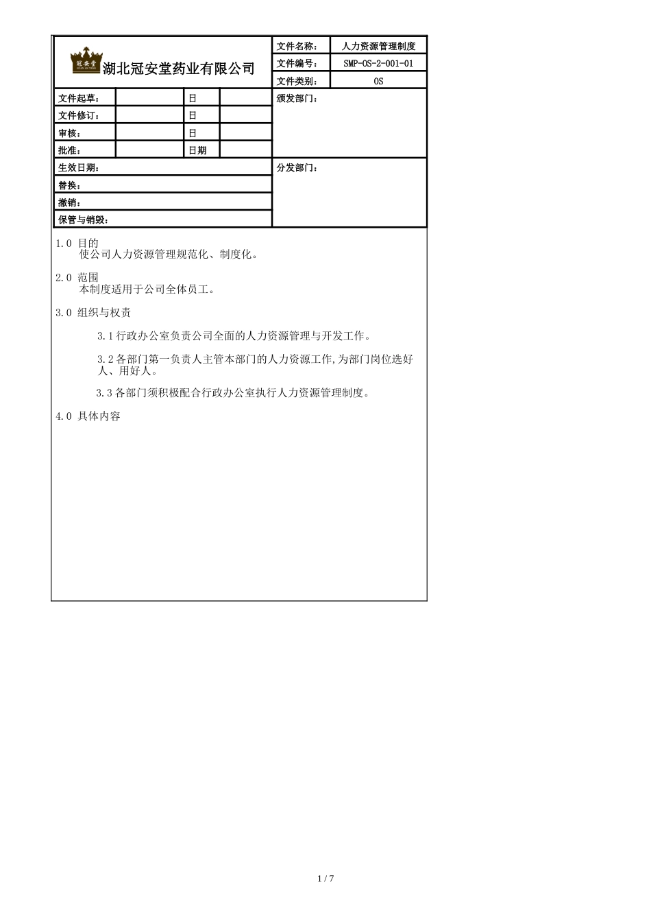 SMP-OS-2-001-01人力资源管理制度_第1页