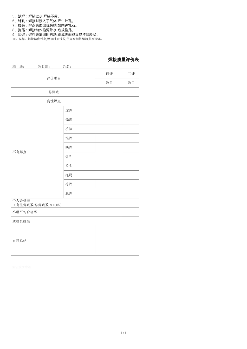 《电烙铁手工锡焊》实训报告书[共5页]_第3页