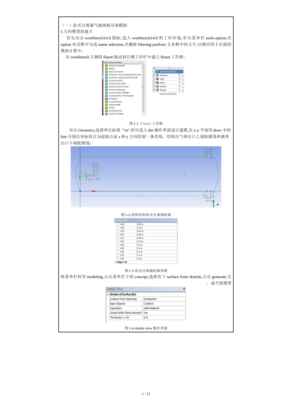 FLUENT大作业--工程流体力学模板_第1页