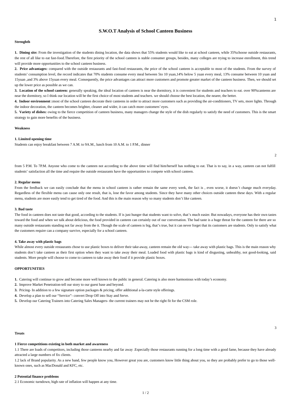 School-Canteen-Business-S.W.O.T-Analysis[共2页]_第1页