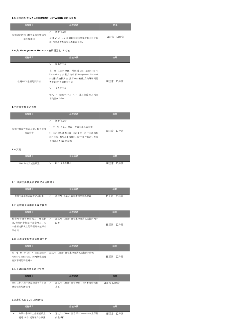 vmvare虚拟化平台巡检细则和方法[共4页]_第2页