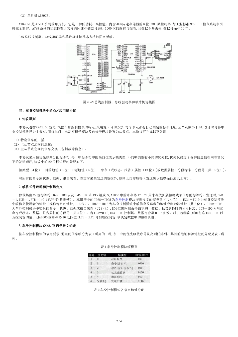 CAN总线在汽车车身控制中的应用35422[共5页]_第2页