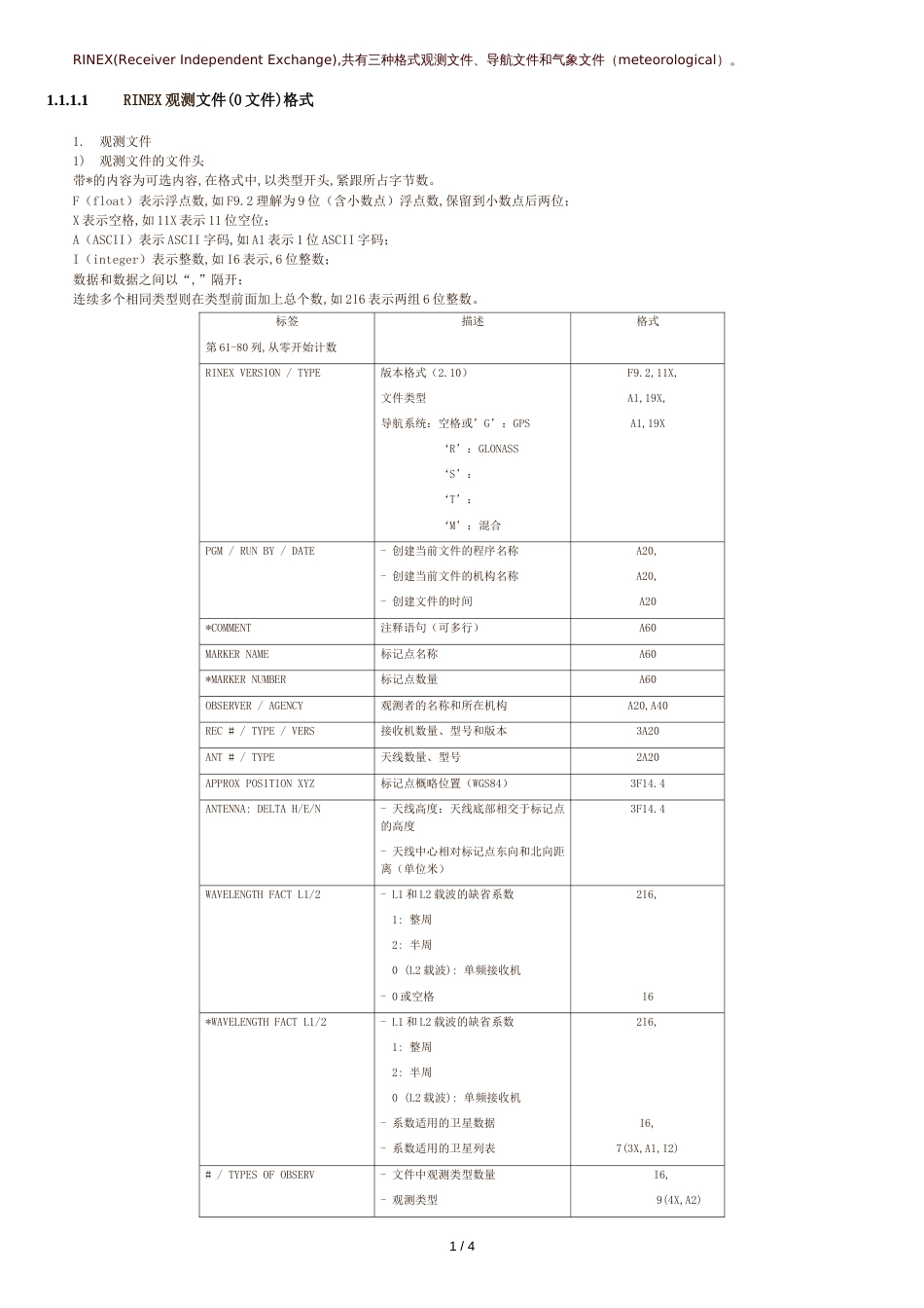 Rinex格式说明[共4页]_第1页