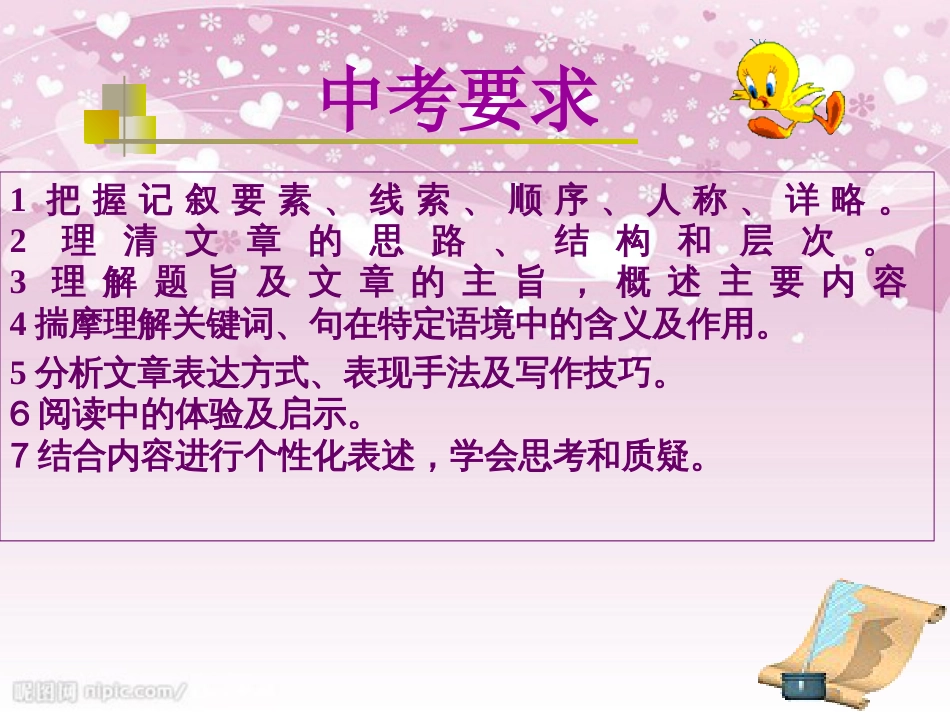 2011年中考复习《记叙文阅读》ppt课件[共31页]_第2页