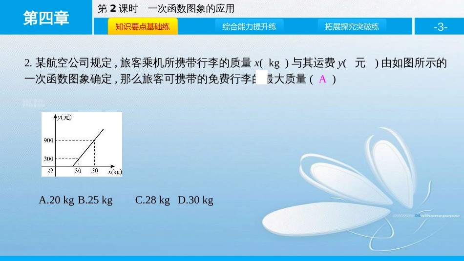 4.4一次函数的应用第2课时第四章 一次函数_第3页