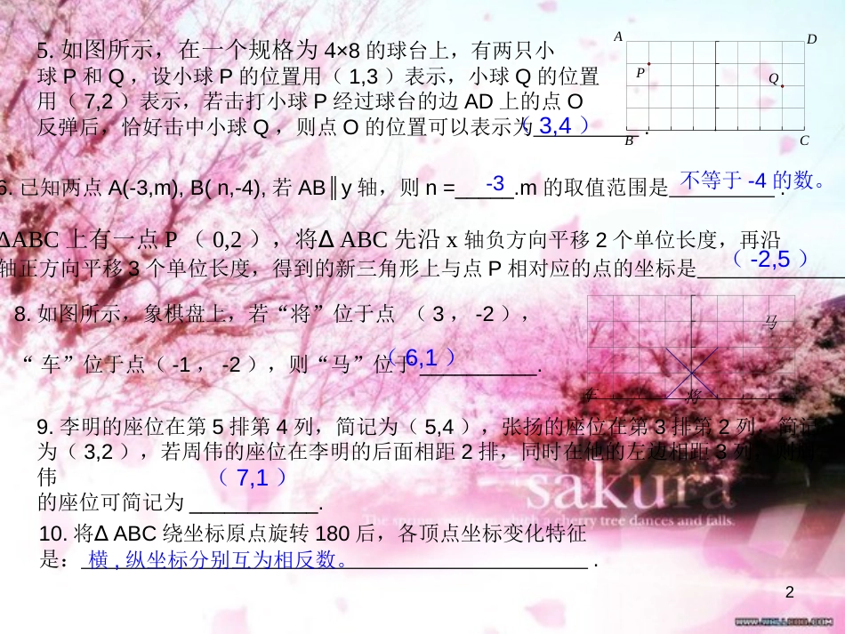 3.新人教版七年级数学下册第七章平面直角坐标系单元测试题[共8页]_第2页