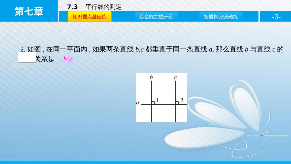 7.3平行线的判定第七章 平行线的证明_第3页